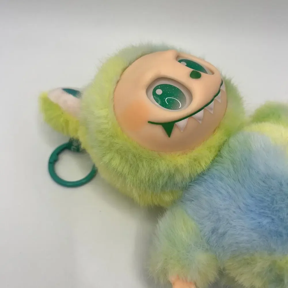 2PCS Labubu Catch Me If You Can Plush Keychain Mint Green & Gradient Set